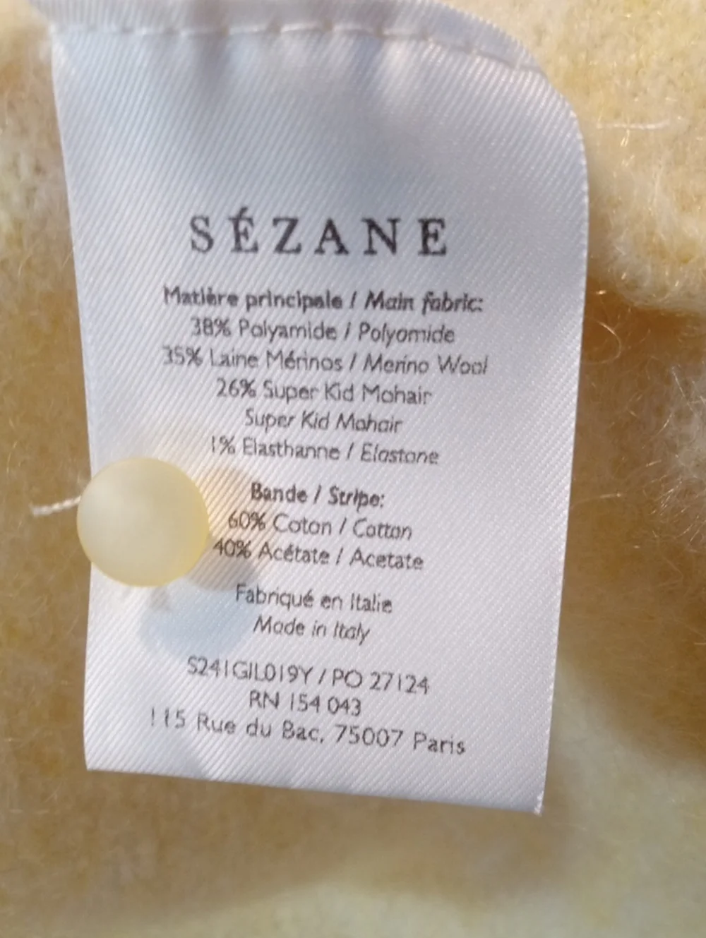 LA MAILLE SEZANE CARDIGAN